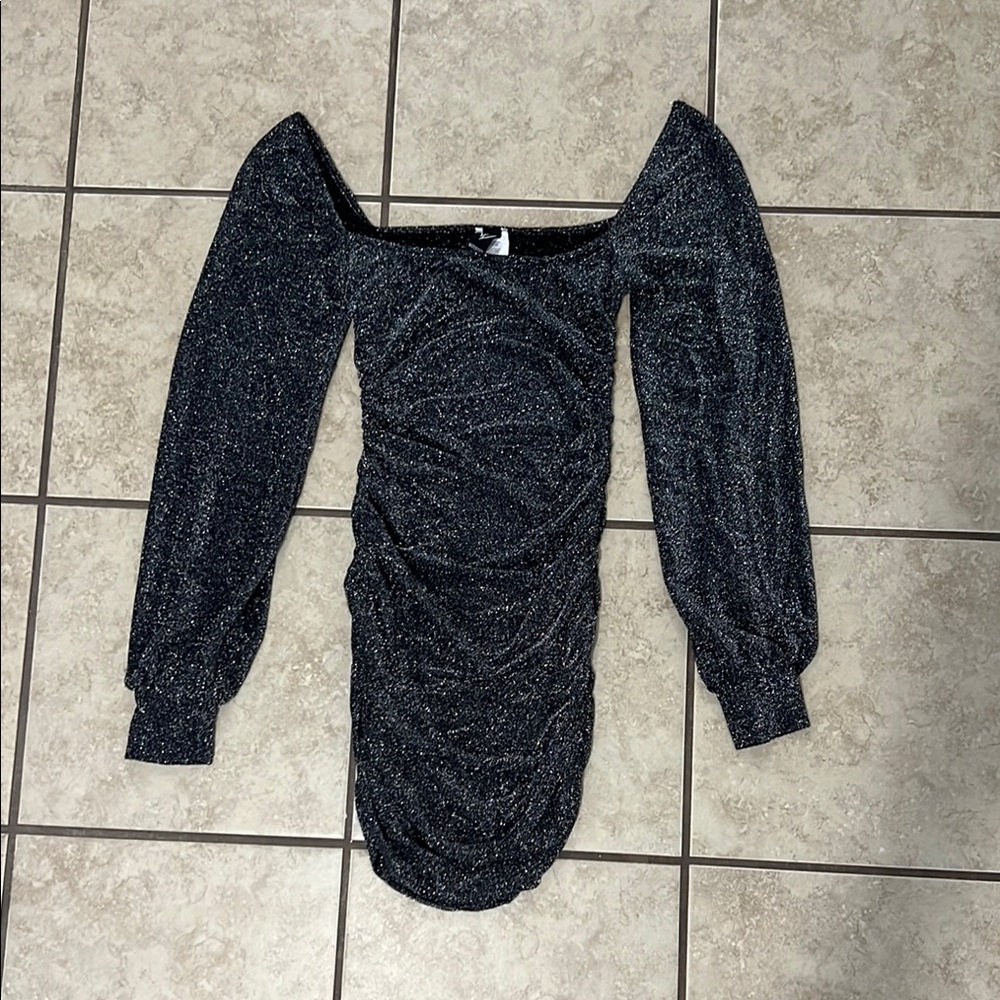 Elegant Black Glitter Dress